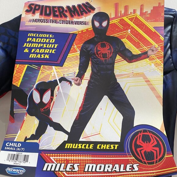 Marvel Spider-Man Across the Spider-Verse Miles Morales Halloween Costume Size S - Picture 3 of 7